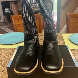 Western square toe cowboy boots